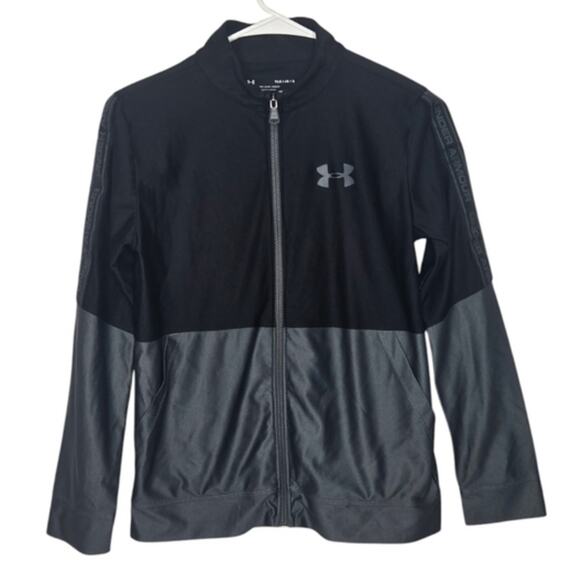 Under Amour Prototype Track Jacket Youth LG Training Full Zip Loose Fit Sports - Picture 1 of 2